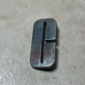 VTG Clinique Brooch Employee Salesperson Lab Coat Lapel Pin Letter C Silver Tone